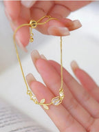 Women Stainless Steel Stone Studded Wraparound Bracelet