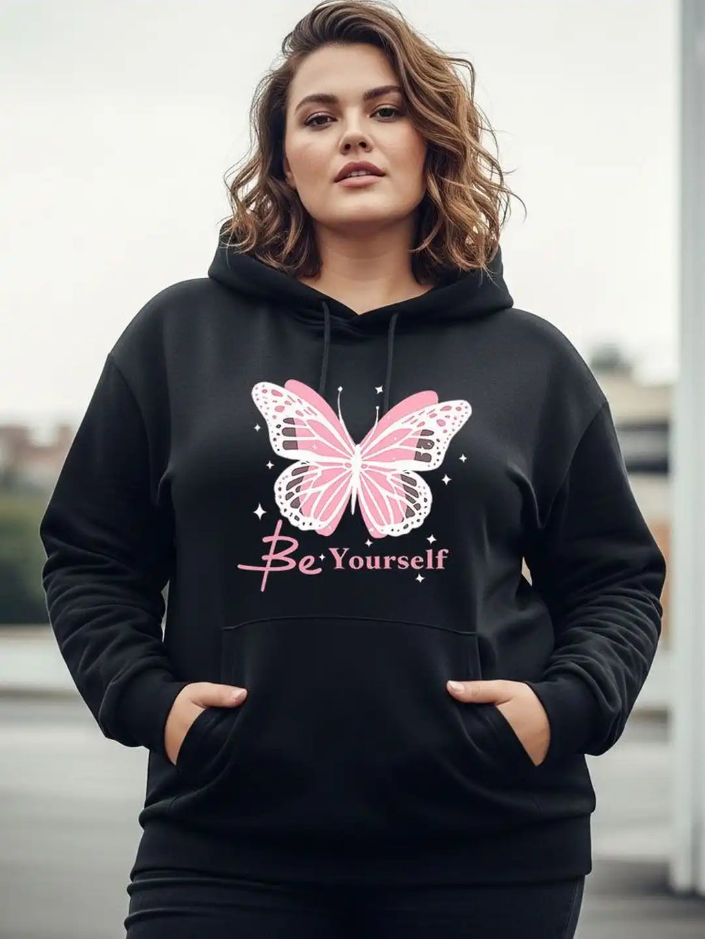 Women Printed Hooded Sweatshirt