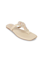 Women Embelished Open Toe Flats with Bows