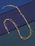 Unisex Brass-Plated Layered Chain