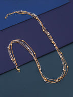 Unisex Brass-Plated Layered Chain