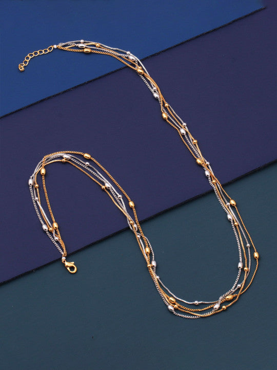 Unisex Brass-Plated Layered Chain