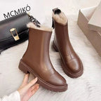 Mindy Fur Ankle Chelsea Boots