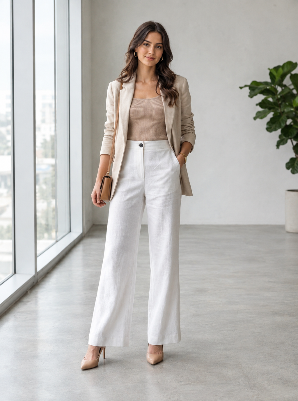 Women Textured Relaxed High-Rise Easy Wash Pleated Trousers