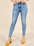 Women Slim Fit Heavy Fade Stretchable Cotton Jeans