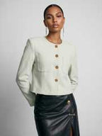 Relaxed Fit Crop Tailored Jacket