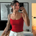 Red Solid Cami Top