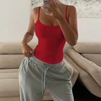 Red Solid Cami Top