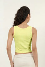 Yellow Fruit Printed Tank Top