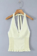 Light Yellow Halter Coord Set