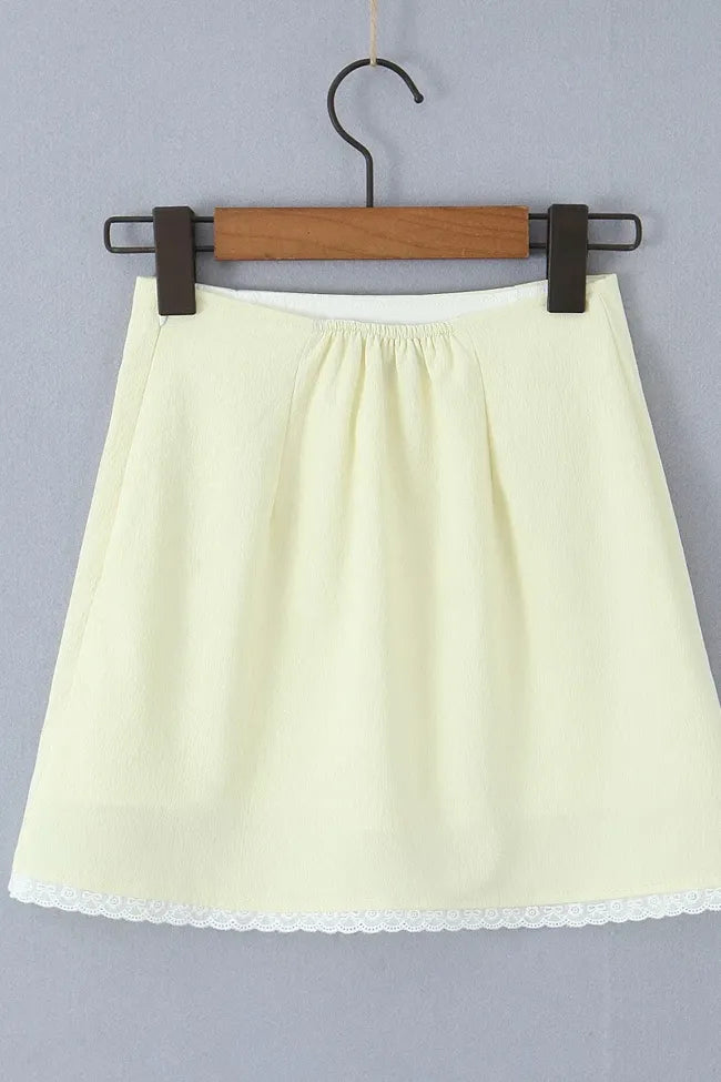 Light Yellow Halter Coord Set
