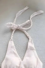 Light Pink Halter Neck Mini Dress