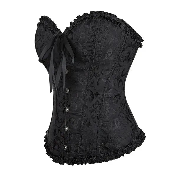 Black Ethnic Motif Corset Top