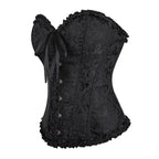 Black Ethnic Motif Corset Top