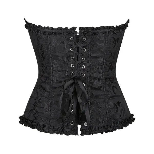 Black Ethnic Motif Corset Top