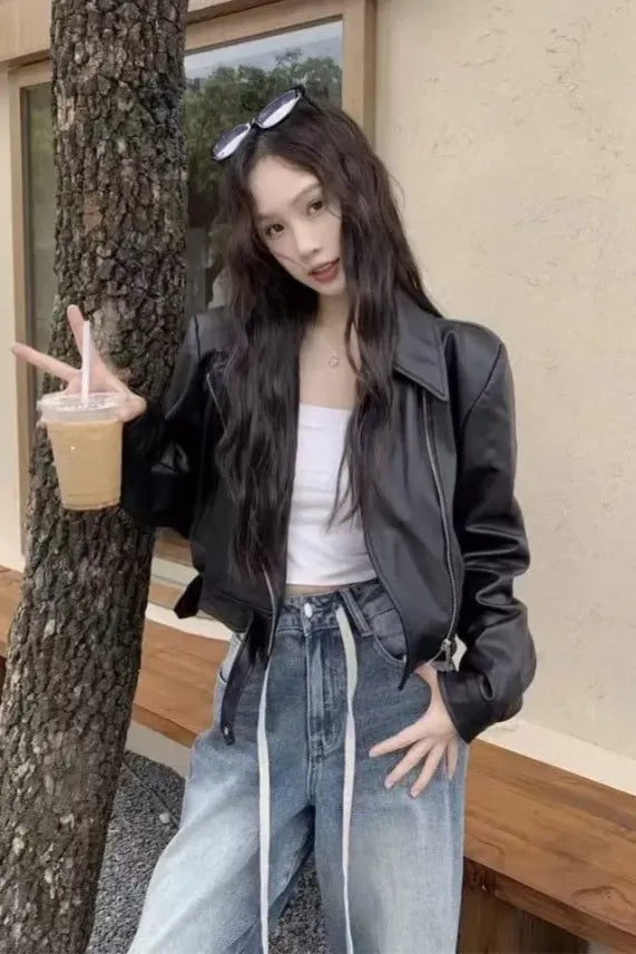 Black PU Jacket