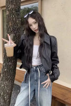 Black PU Jacket