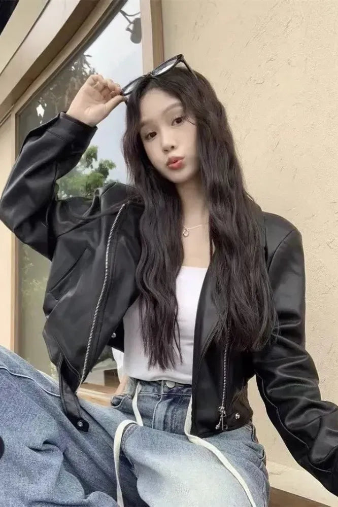 Black PU Jacket