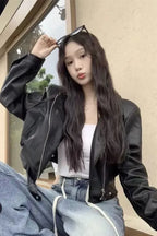 Black PU Jacket