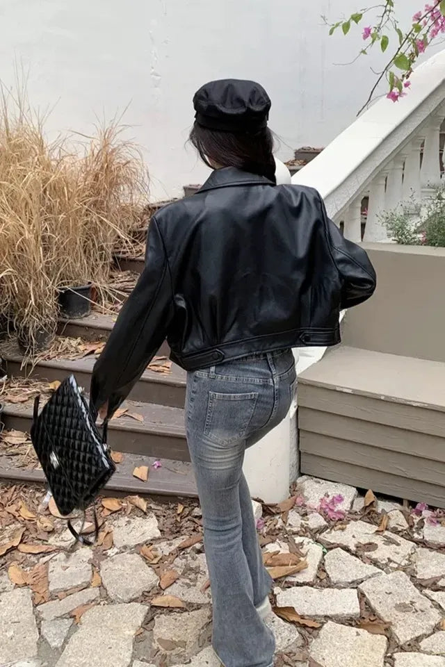 Black PU Jacket