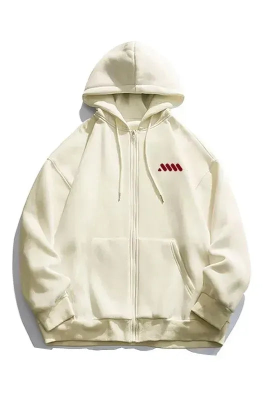 Off White Zipper Hooded Jacket