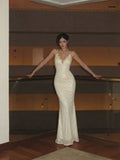 Off White Maxi Mermaid Dress
