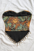 Multi-Colour Bohemian Tube Crop Top