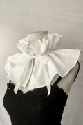 White Solid Detachable Collar