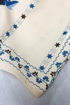 Biege Embroidered Buttoned Top