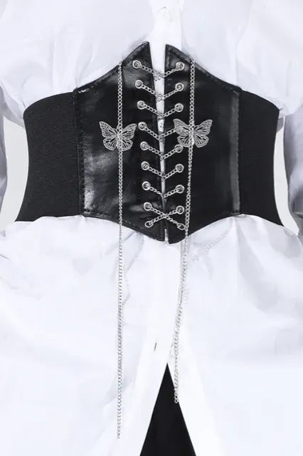 Black Butterfly Corset Belt