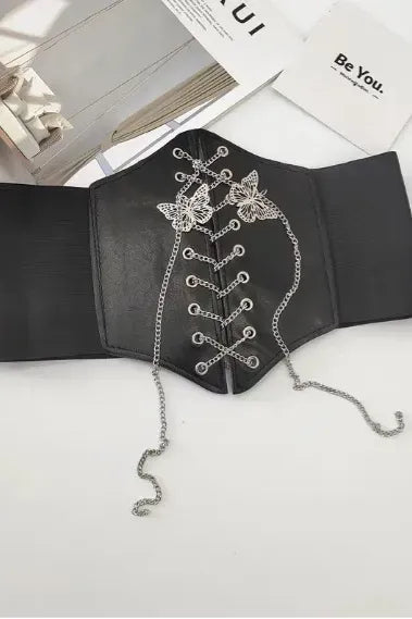 Black Butterfly Corset Belt