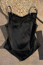 Black Pearl Embellished Asymmetric Top