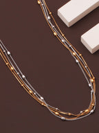 Unisex Brass-Plated Layered Chain