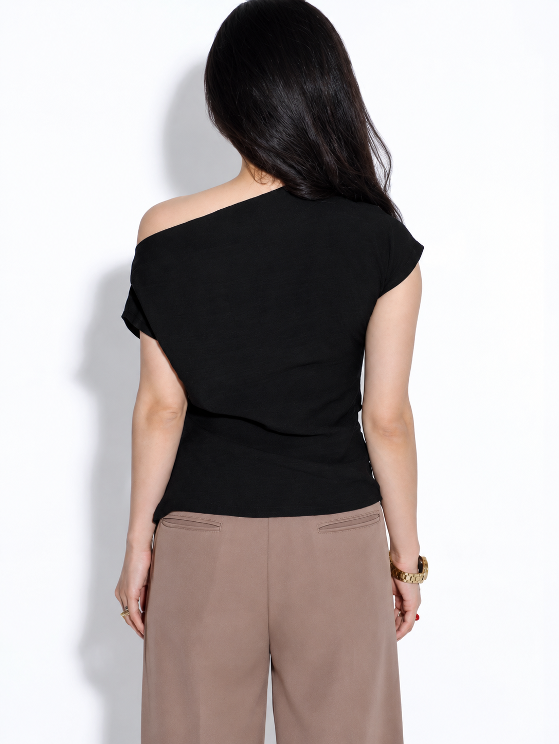 Off-Shoulder Crepe Top