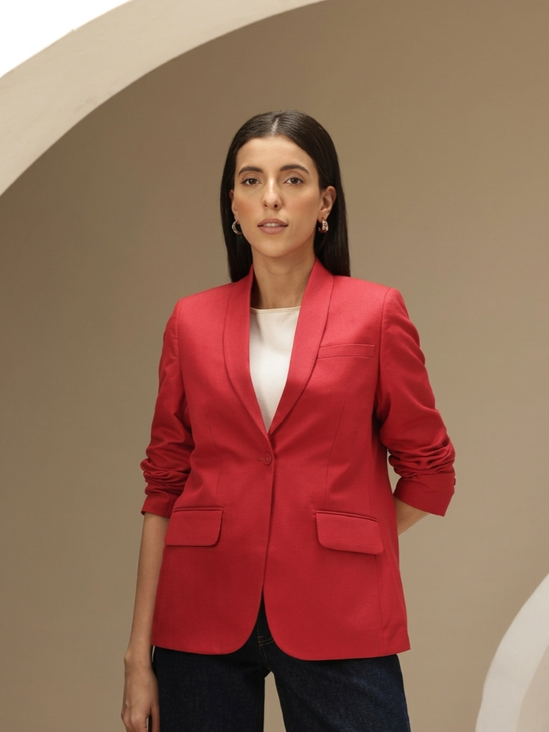 Shawl Collar Single Breasted Coat with Vent