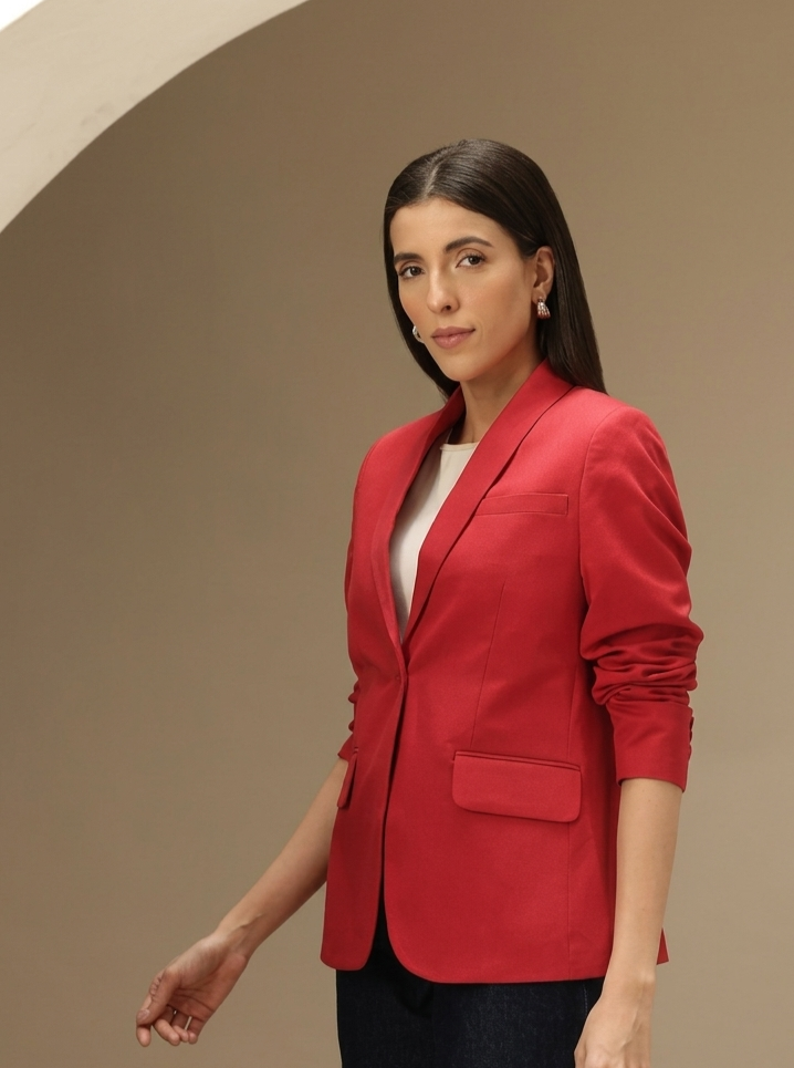 Shawl Collar Single Breasted Coat with Vent