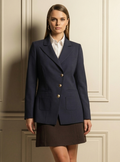 Notched Lapel Single Breasted Blazer