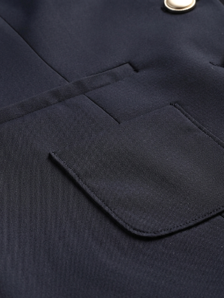 Notched Lapel Single Breasted Blazer
