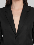 Notched Lapel Single-Breasted Casual Blazers
