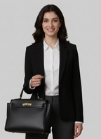 Notched Lapel Single-Breasted Casual Blazers