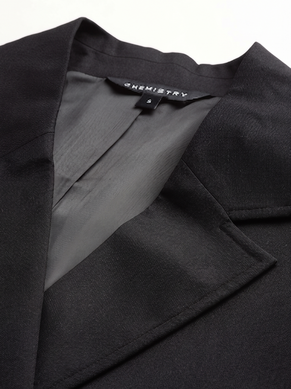 Notched-Lapel Collar Double-Breasted Blazer