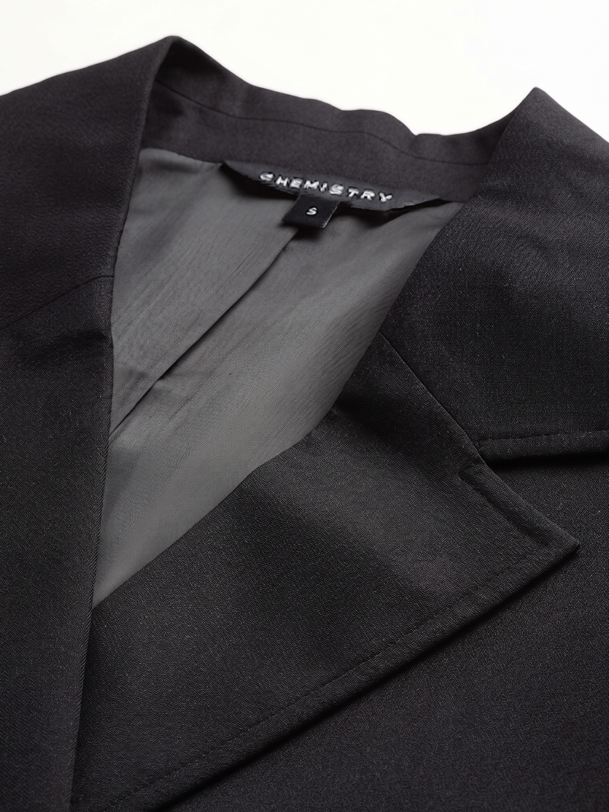 Notched-Lapel Collar Double-Breasted Blazer