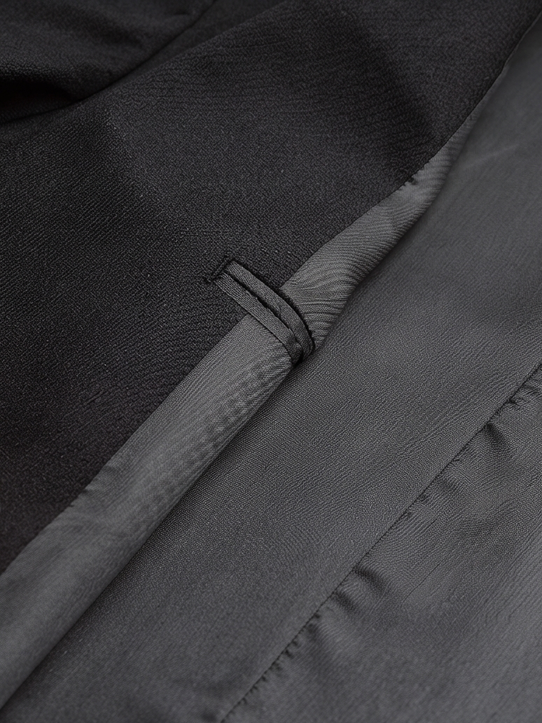 Notched-Lapel Collar Double-Breasted Blazer