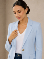 Notched Lapel Single-Breasted Casual Blazers