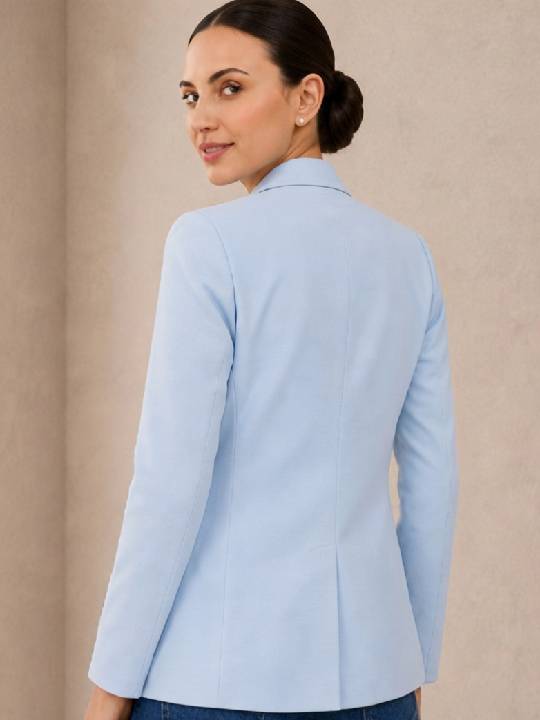 Notched Lapel Single-Breasted Casual Blazers
