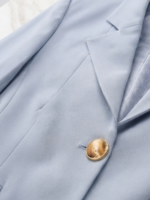 Notched Lapel Single-Breasted Casual Blazers