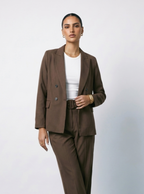 Relaxed-Fit Double Breasted Semiformal Blazer