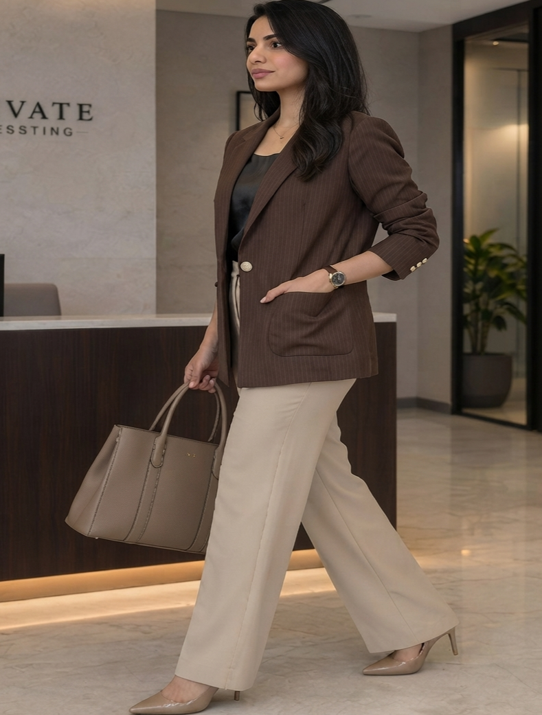 Women Notched Lapel Single-Breasted Blazers