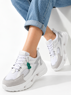 Women Lace-Up Chunky Sole Sneakers