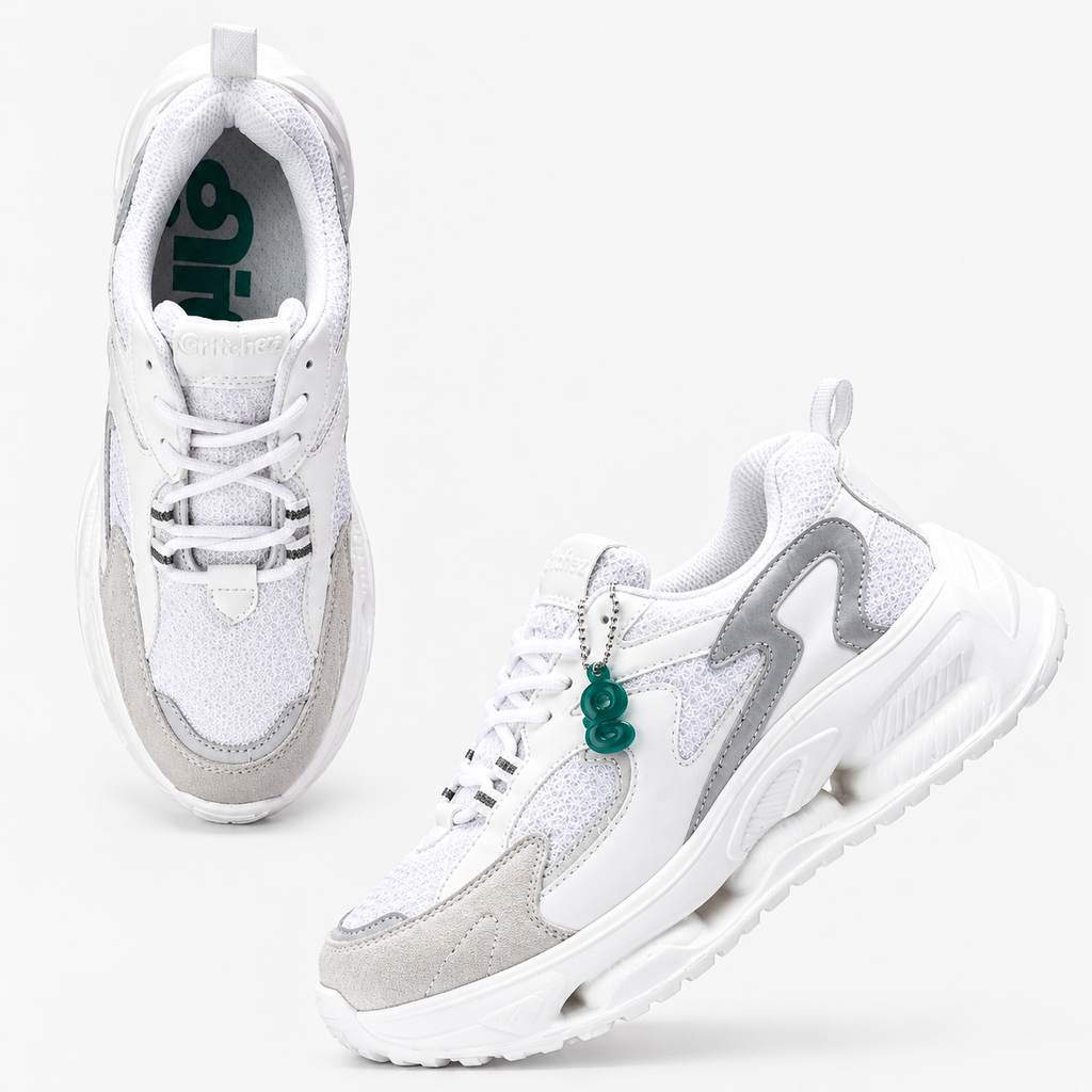 Women Lace-Up Chunky Sole Sneakers
